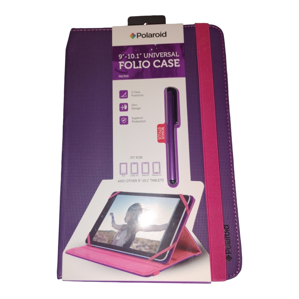 iPad tablet case with stylus by Polaroid new